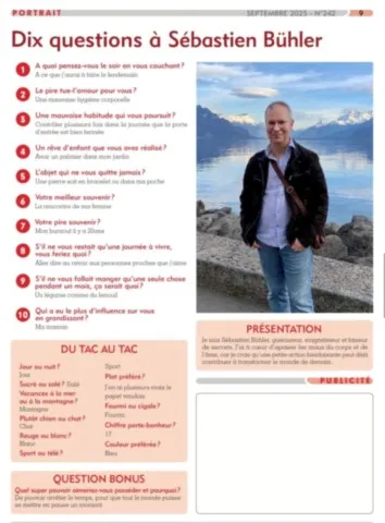 Interview Sébastien Bühler guérisseur Suisse journal le Carrefour